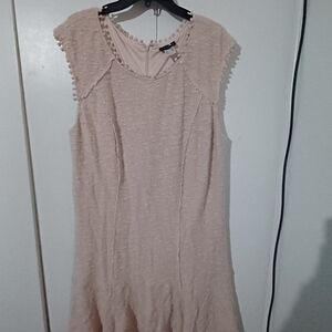 VENUS Cream Textured Mini Dress